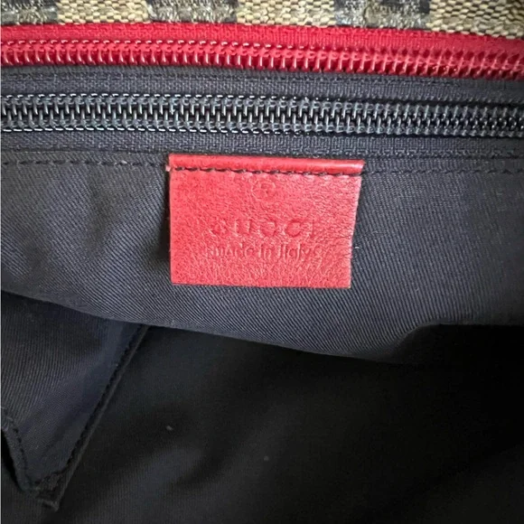 Gucci GG Crystal Crossbody Bag Beige Blue Red Strap - Picture 8 of 10